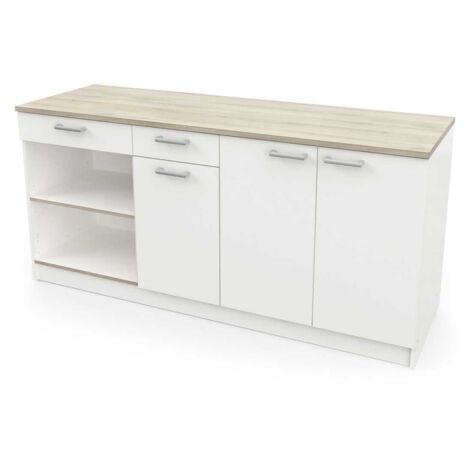 Meuble Bas Cuisine 180 Cm Avec Plan De Travail