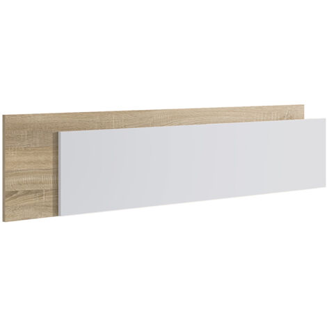 Tête de lit coloris chêne et blanc - Longueur 185 x Hauteur 50 x Profondeur 3 cm (1/3)