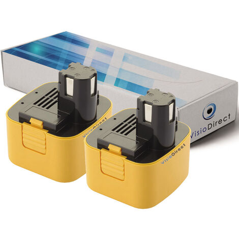 Lot de 2 batteries pour Panasonic EY6102CRKW perceuse visseuse 3300mAh 12V (1/2)