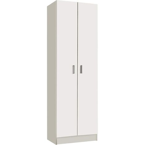 Armoire / meuble de rangement coloris blanc - Hauteur 180 x Longueur 80 x  Profondeur 35 cm