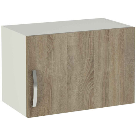 Meuble haut de cuisine 1 porte coloris chêne cortez - Hauteur 40 x Longueur 60 x profondeur 33 cm -PEGANE- (1/2)