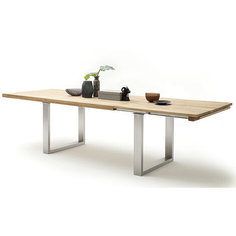 Table à manger extensible moderne 220-320 cm Couleur bois naturel