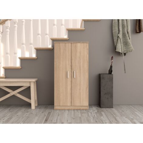 Abitare – Meuble à chaussures en chêne clair 108x55x36 cm – Capacité jusqu'à 30 paires – Étagères réglables pour rangement efficace