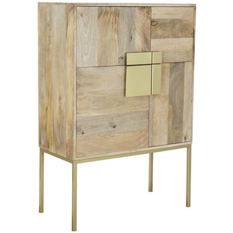 Magnifique armoire basse sur pied en bois de manguier