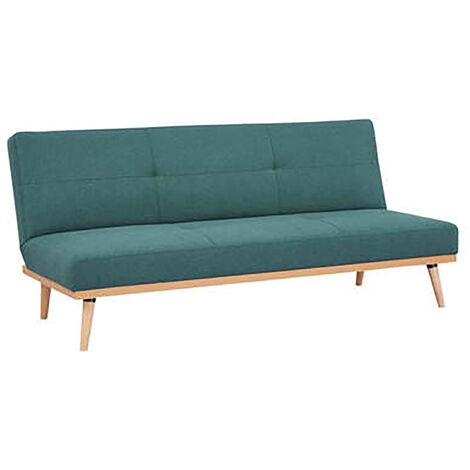 Canapé 3 places en bouleau et polyester coloris vert cèdre - Longueur 182 x Hauteur 80 x Profondeur 80 cm (1/4)