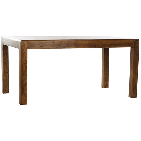 Table à manger / table repas rectangulaire en acacia coloris marron - Longueur 160 x Hauteur 76 x Profondeur 90 cm -PEGANE- (1/4)