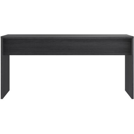 Bureau en mélamine coloris gris - Longueur 160 x profondeur 80 x Hauteur 75 cm -PEGANE- (1/4)