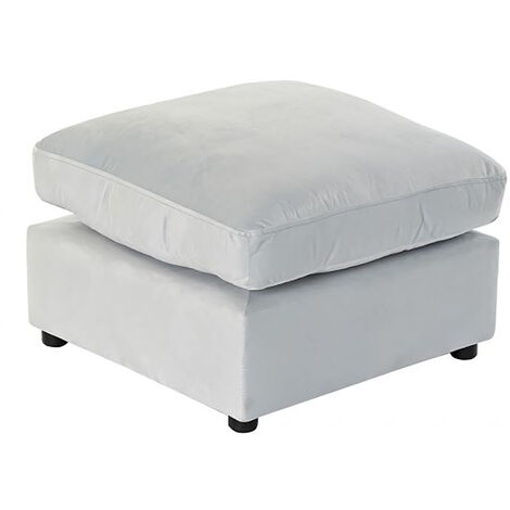 Repose-pieds en bois coloris bleu ciel - Longueur 55 x Profondeur 55 x Hauteur 35 cm -PEGANE- (1/3)