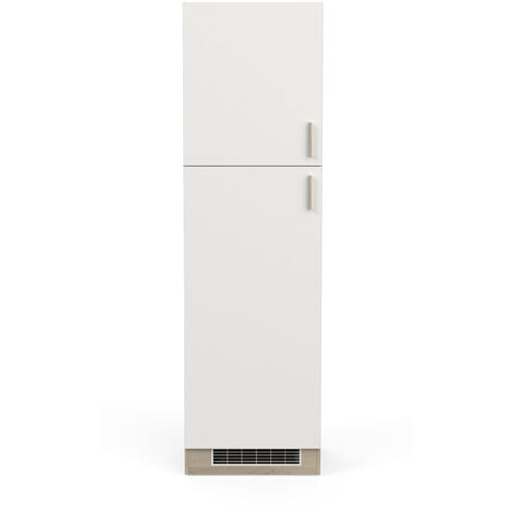 Meuble Bas Cuisine 30 Cm De Largeur Meuble Bas De Cuisine PEGANE 100x85x60 Cm - Coloris Chêne Kronberg Et Blanc, Plan De Travail 25 Mm, Fabriqué En France Meuble Pour Plaque Induction