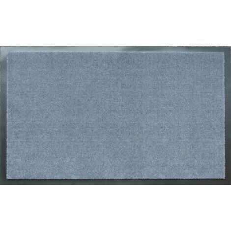 Pegane - Tapis anti-poussière rectangulaire en polyamide gris