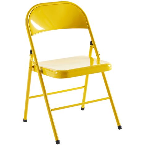 Chaise Pliante De Camping Jaune 'just Be...' - Légère, Pour Festival, Jardin, Plage