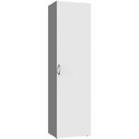 Pegane – Armoire de rangement 1 porte blanc – Dimensions 30x185x40 cm – Panneaux de particules mélaminés – Pour espaces confinés