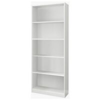 Hogar24 – Étagère Estil 5 espaces 80 cm x 201 cm x 28 cm – Panneau de particules mélaminé blanc – Chants en PVC anti-rayures – Pour rangement moderne