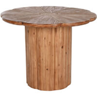 Table à manger, table de repas ronde en bois coloris naturel - diamètre 100 x Hauteur 77 cm
