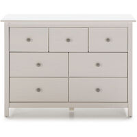 Commode, meuble de rangement en pin coloris blanc - Longueur 110 x Profondeur 40 x Hauteur 80 cm -PEGANE-