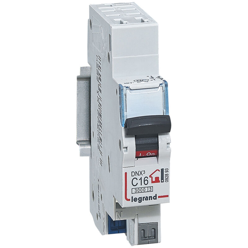 Legrand - Disjoncteur Phase + Neutre - 16A - bornes automatiques - 1 module