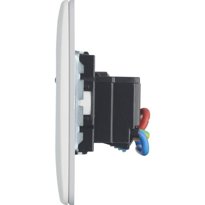Debflex Prise Murale Casual Evo 16A – Prise Encastrable 2P+T Avec Puits Affleurant, Facile à Installer – Blanc