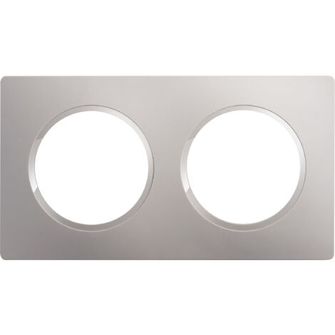 Plaque Horizontale 2 Postes Arnould Club Alliance - Gris Clair/Iris, Réf. 65855, Neuf