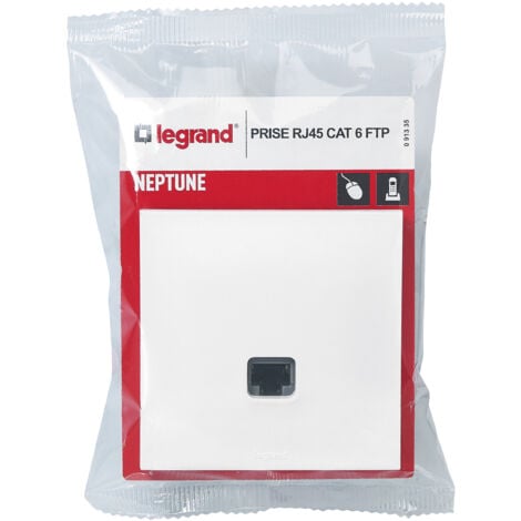 Legrand - Prise RJ 45 multimédia catégorie 6 FTP Neptune - Blanc