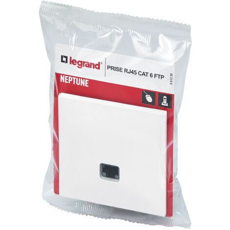 Legrand - Prise RJ 45 multimédia catégorie 6 FTP Neptune - Blanc