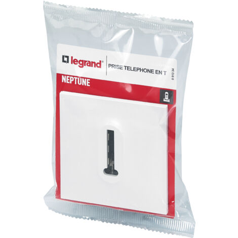 Legrand - Prise téléphone Neptune - 8 contacts en T - Blanc