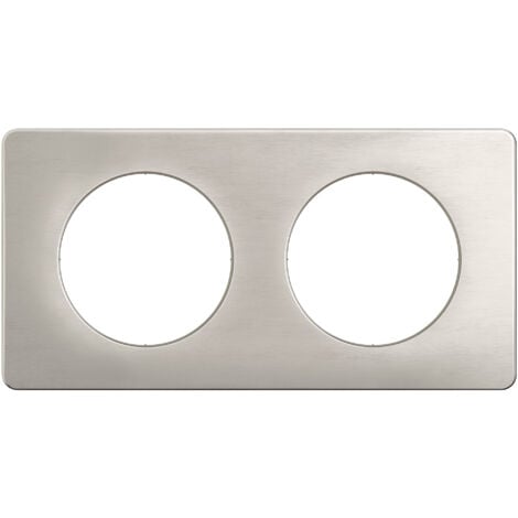 Legrand - Plaque Céliane 2 postes – finition Alu Satiné