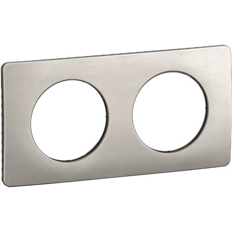 Legrand - Plaque Céliane 2 postes – finition Alu Satiné