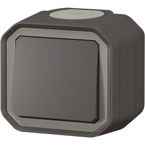 Legrand - Interrupteur ou va-et-vient Plexo complet saillie - anthracite