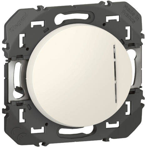 Legrand – Interrupteur va-et-vient lumineux Dooxie blanc – Voyant bleu pour localisation nocturne – Installation rapide sans outil – IP20 10A