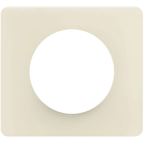 Legrand – Plaque Céliane 1 poste – Blanc Amande – Système de rattrapage jusqu’à 2,25 mm – Compatible avec support Batibox – Finition Déco