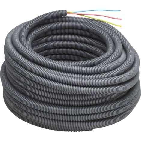 DEBFLEX  - COURONNE DE GAINE PRÉ FILÉE 3X1.5 MM² Ø16 25M GRIS - 410283