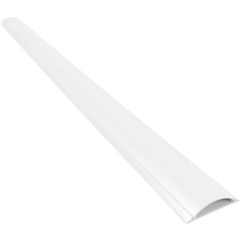 Cache-fils courbé en plastique - 5 cm x 2 m - Blanc