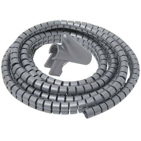 Gaine range-câbles gris Ø18mm x 1,5m