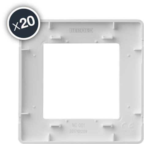 DEBFLEX - CALY PLAQUE 1 POSTE BLANC BOITE DE 20 - 801009