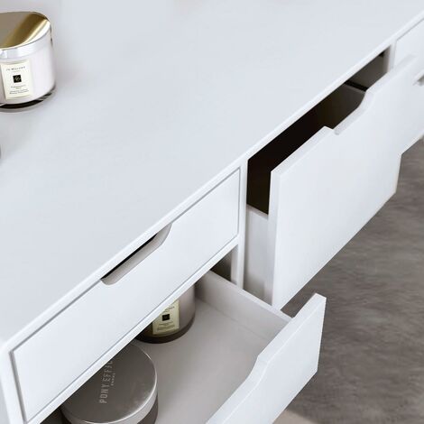 Gabriella Dressing Table-White/Black