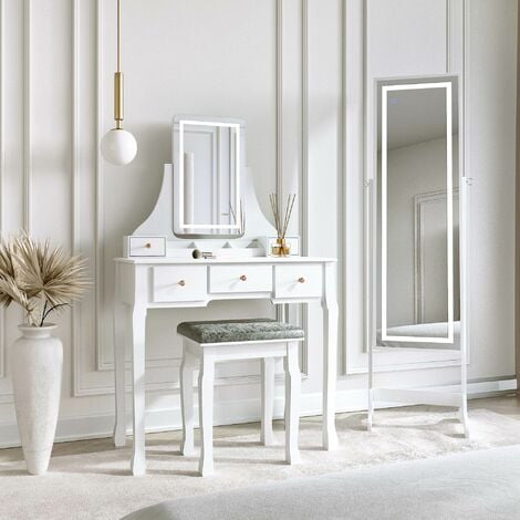 Nordic Makeup Vanity Table with Mirror Dressing Table Dressers for Bedroom  Dresser Light Luxury Vanity Desk Bedroom Furniture