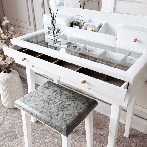 Dressing table with glass top hotsell