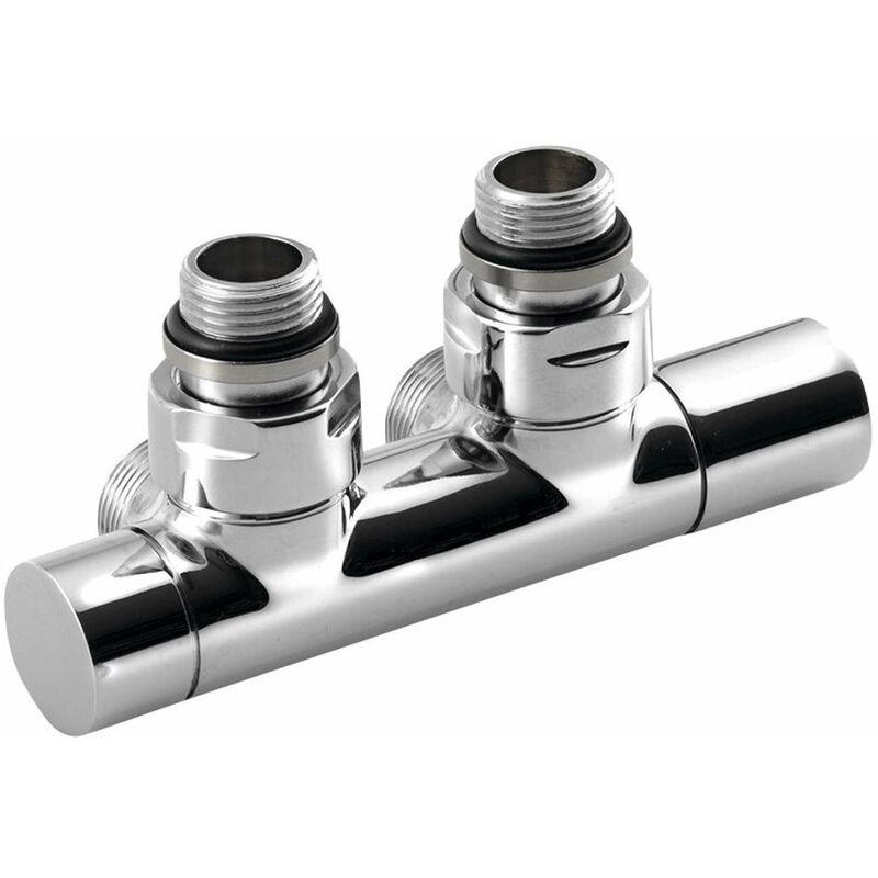 Sapho Twin - Set di valvole di connessione per attacco centrale, interasse  50 mm, cromo CP401S