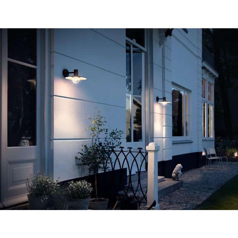 Lampada da parete per esterni da giardino GAMP 2xGU10 D IP54 nera