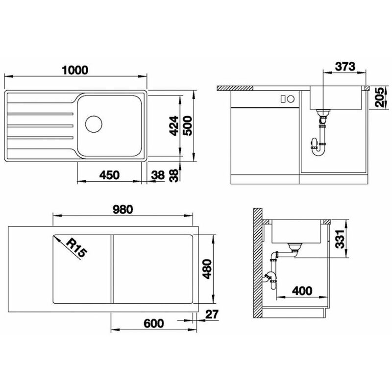 Blanco Accessori - Copriscarico CapFlow, acciaio inox 517666