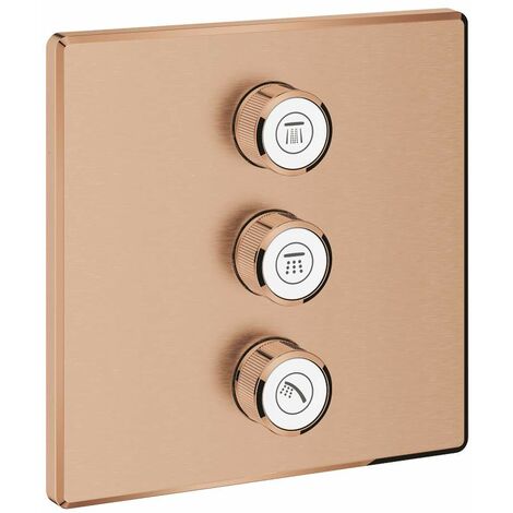 Grohe Grohtherm SmartControl - Rubinetto ad incasso per 3 utenze, Warm Sunset spazzolato 29127DL0 (1/2)