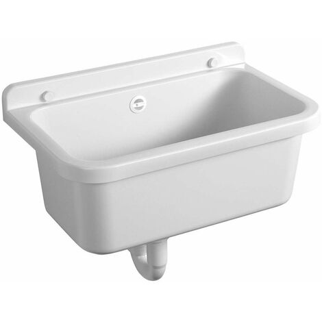 Aqualine Sanitari in ceramica - Lavatoio sospeso 55x34 cm, plastica/bianco PI5055