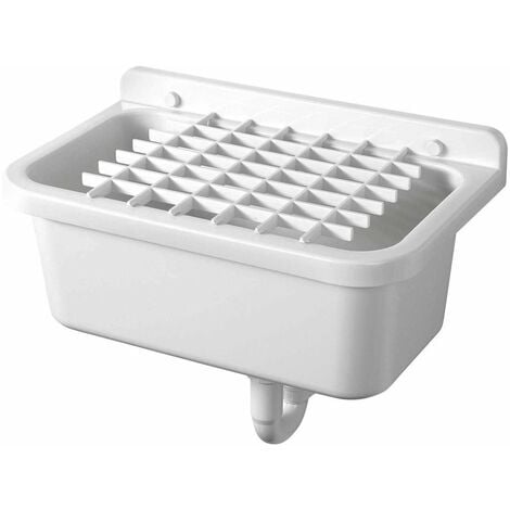 Aqualine Sanitari in ceramica - Lavatoio sospeso 55x34 cm, plastica/bianco PI5055