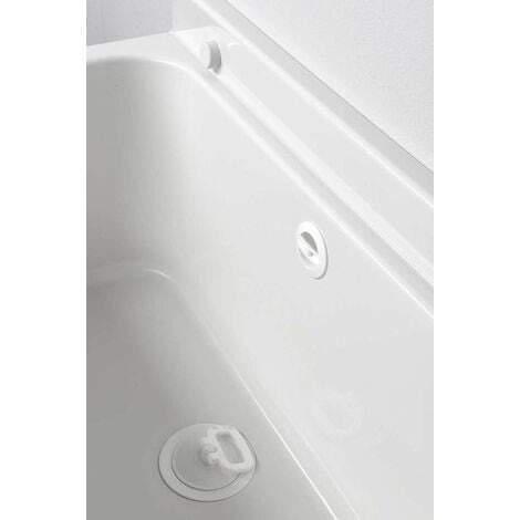 Aqualine Sanitari in ceramica - Lavatoio sospeso 55x34 cm, plastica/bianco PI5055