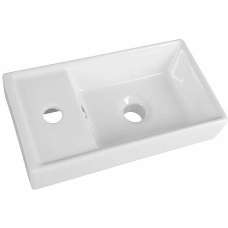 Aqualine Sanitari in ceramica - Lavamani 40x22 cm, bianco DD4022