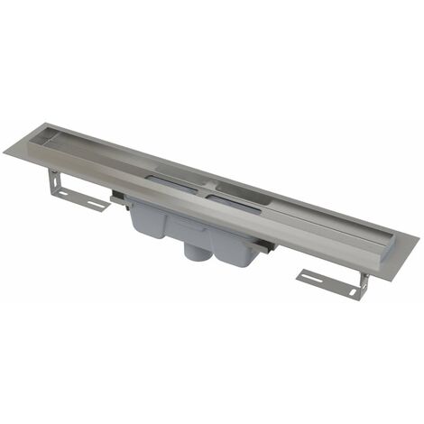 Aica Italy Canaletta di scarico doccia canalina doccia 80 cm per box doccia  a pavimento acciaio inox Onda griglia