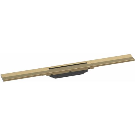 Hansgrohe RainDrain Flex - Canalina doccia lineare con griglia in acciaio inox 700, centro spazio, accorciabile, color bronzo spazzolato 56043140