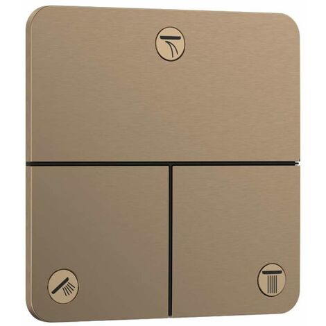 Hansgrohe ShowerSelect Comfort - Deviatore ad incasso per 3 utenze, bronzo spazzolato 15587140 (1/4)
