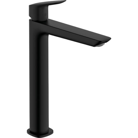 Hansgrohe Logis - Miscelatore da lavabo, con sistema di scarico, EcoSmart, nero opaco 71257670 (1/5)