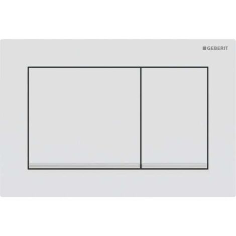 Geberit Omega20 - Placca di comando, bianco opaco/cromo lucido 115.080.JT.1